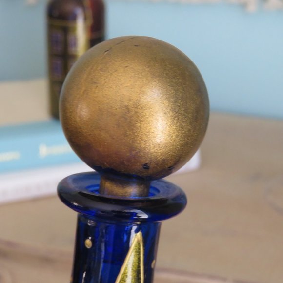 Cobalt Blue Decorative Hand Painted Bottle Set (2)...225 - Picture 4 of 8